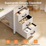 ODK Klein Wit Bureau met 4 Laden - 34% Korting