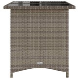 vidaXL Tuintafel met Glas & 34% Korting - Grijs