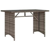 vidaXL Tuintafel met Glas & 34% Korting - Grijs