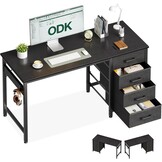 ODK Klein Wit Bureau met 4 Laden - 34% Korting