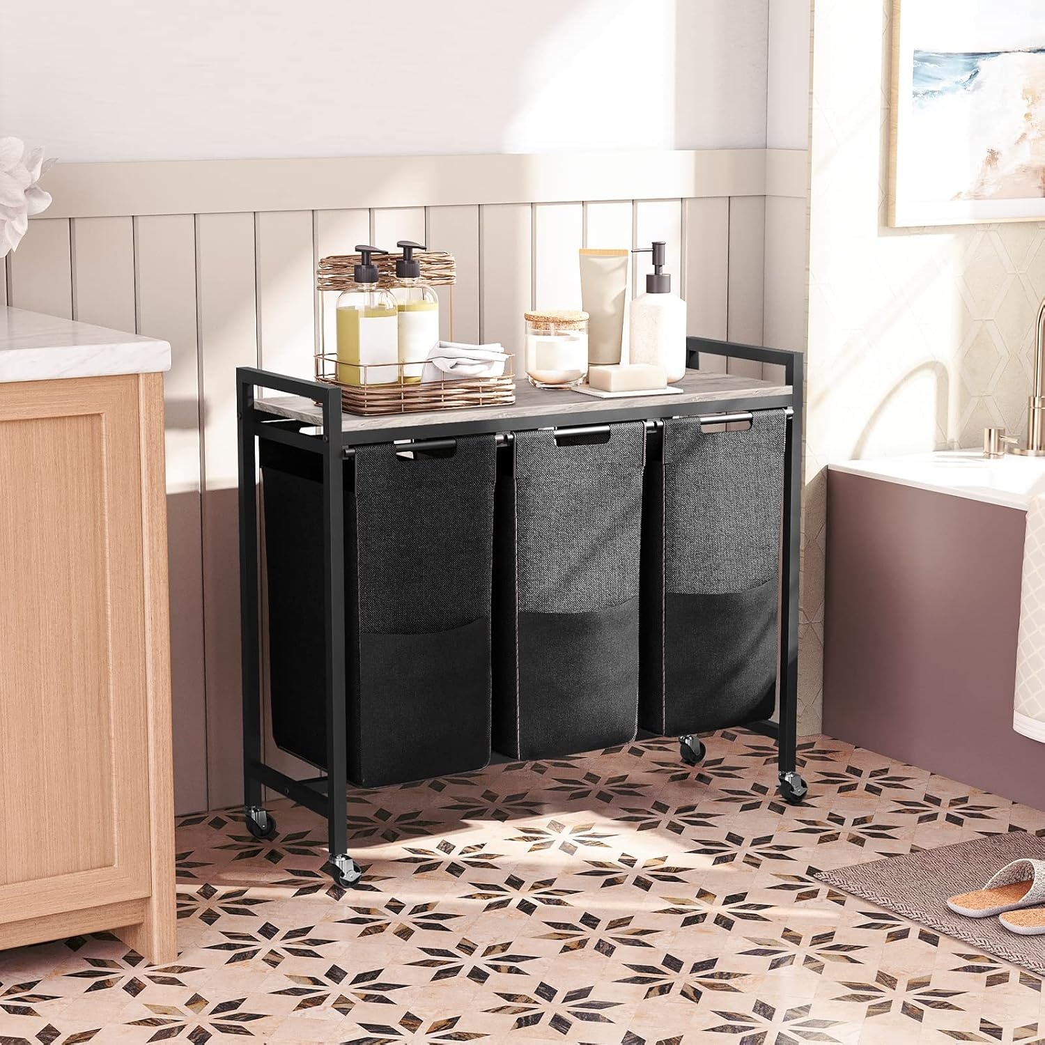 HOOBRO Wasmand met Plank & 3 Zakken - 34% Korting