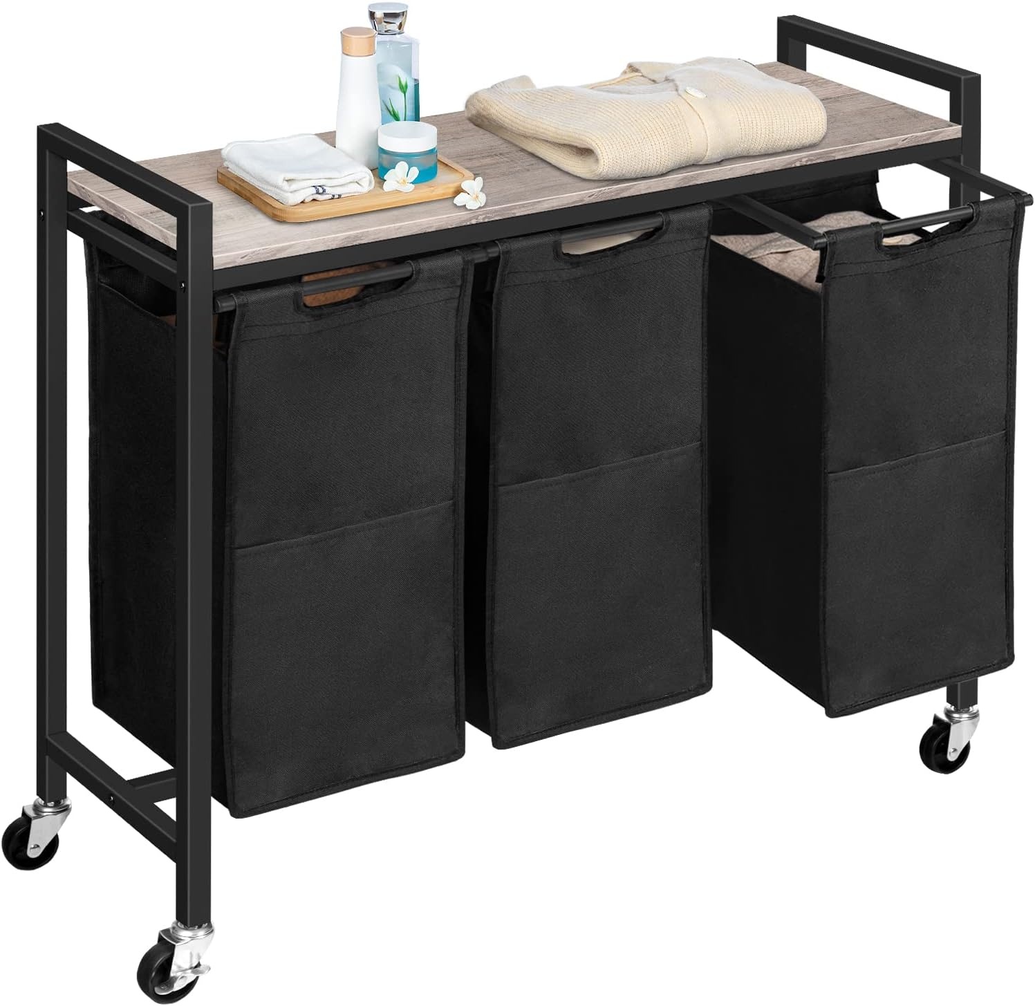 HOOBRO Wasmand met Plank & 3 Zakken - 34% Korting