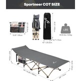 Sportneer Veldbed XXL (Grijs) - 34% Korting!