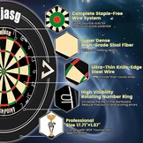 Professioneel Dartbord Sisal 29% Korting - Incl. Surround & 6 Darts