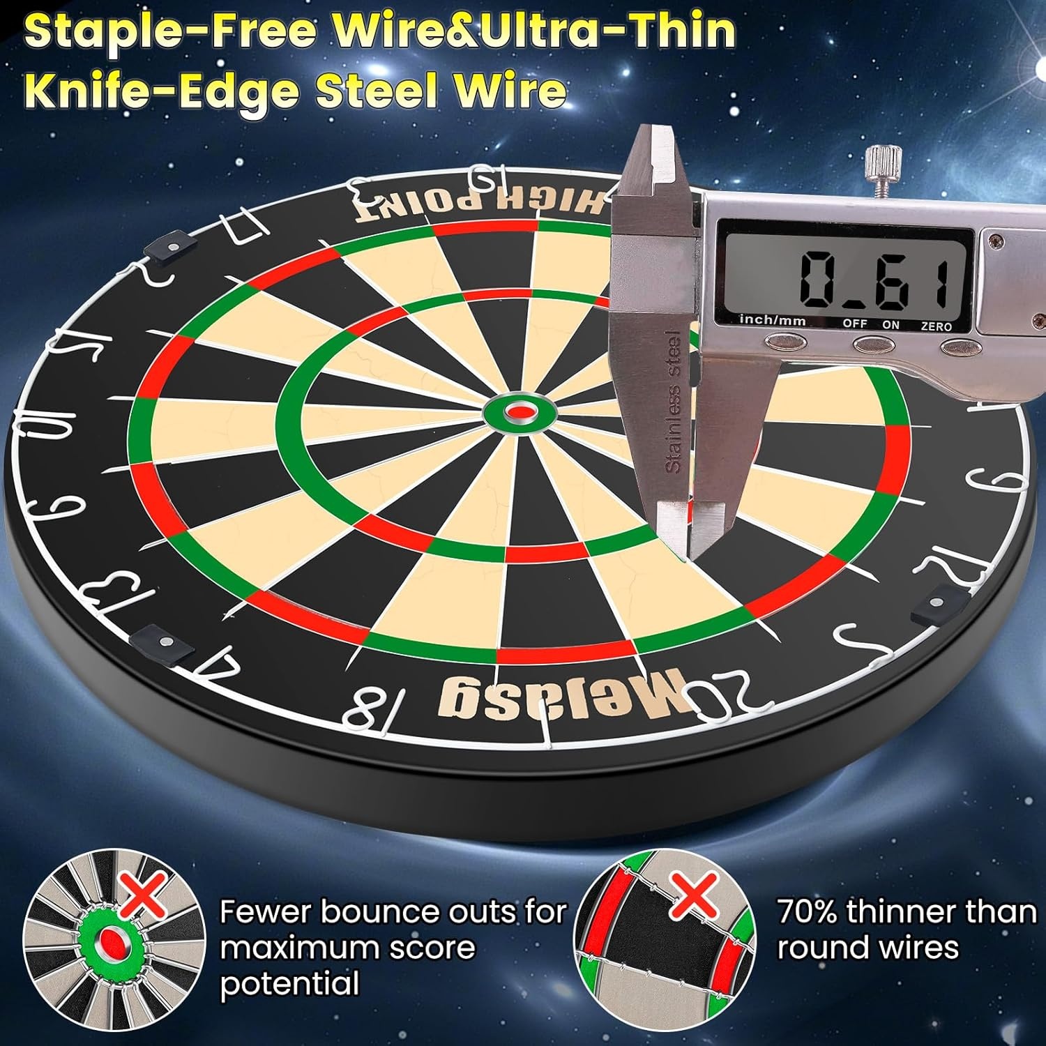 Professioneel Dartbord Sisal 29% Korting - Incl. Surround & 6 Darts