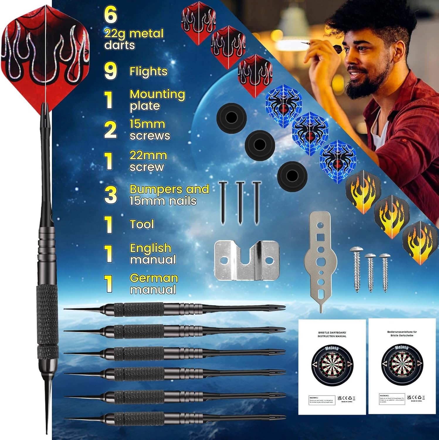 Professioneel Dartbord Sisal 29% Korting - Incl. Surround & 6 Darts