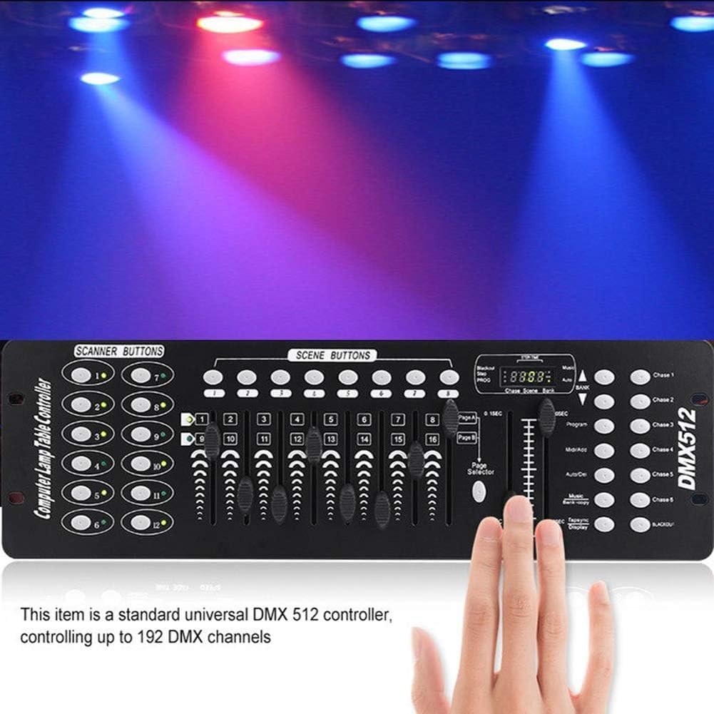 U`king DMX512 Lichtcontroller Console 192 Kanalen - DJ Disco Stage Verlichting