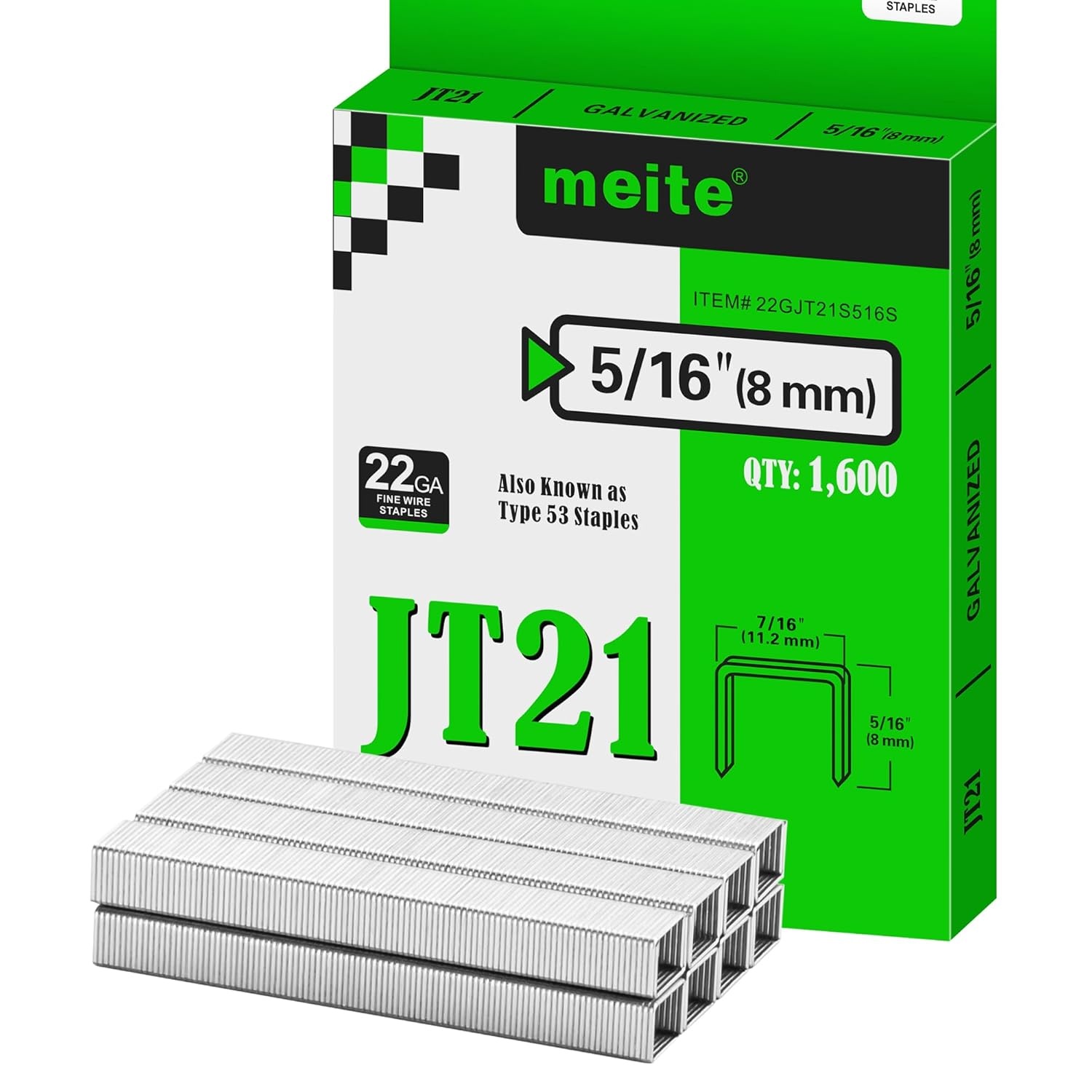 Meite Tackernietjes Type 53, 8mm Verzinkt - 27% Korting!