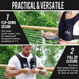 REVALI Hardloopvest voor dames en heren, Europees patent, reflecterend drinkvest met telefoonhouder, verstelbaar en ademend, looprugzak voor hardlopen, fietsen, joggen, marathon