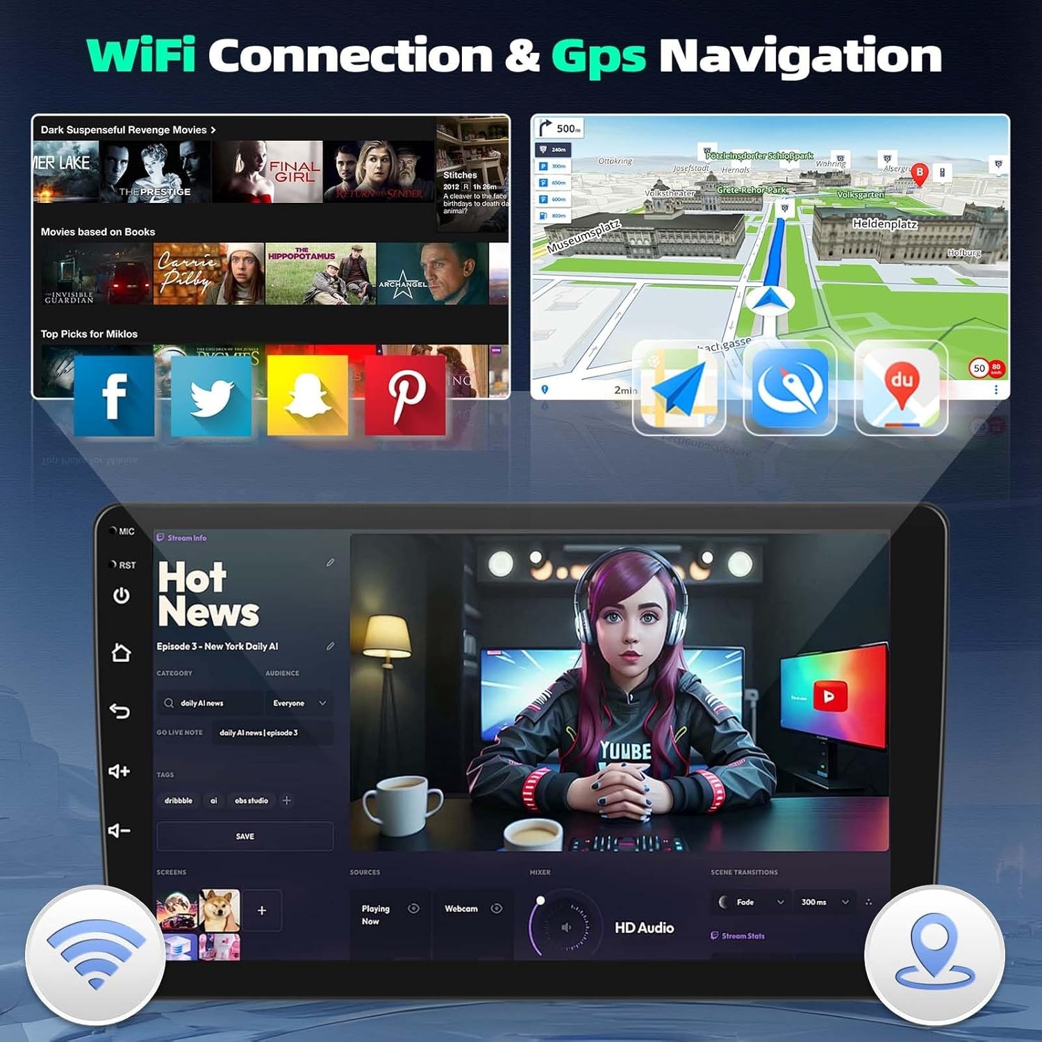 CAMECHO Android 13 Autoradio Mercedes ML/GL met 34% Korting