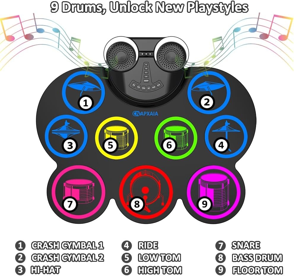 Elektronisch Drumstel Kinderen (29% Korting) - Bluetooth/Koptelefoon
