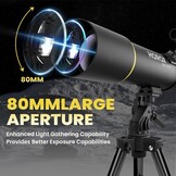 Telescoop 80mm - 500mm Refractor | 34% Korting