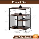 TQVAI Printerstandaard met 4 Opbergplanken - Ruimtebesparend & Organisatie (34% Korting!)
