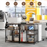 TQVAI Printerstandaard met 4 Opbergplanken - Ruimtebesparend & Organisatie (34% Korting!)