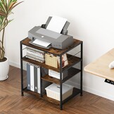 TQVAI Printerstandaard met 4 Opbergplanken - Ruimtebesparend & Organisatie (34% Korting!)