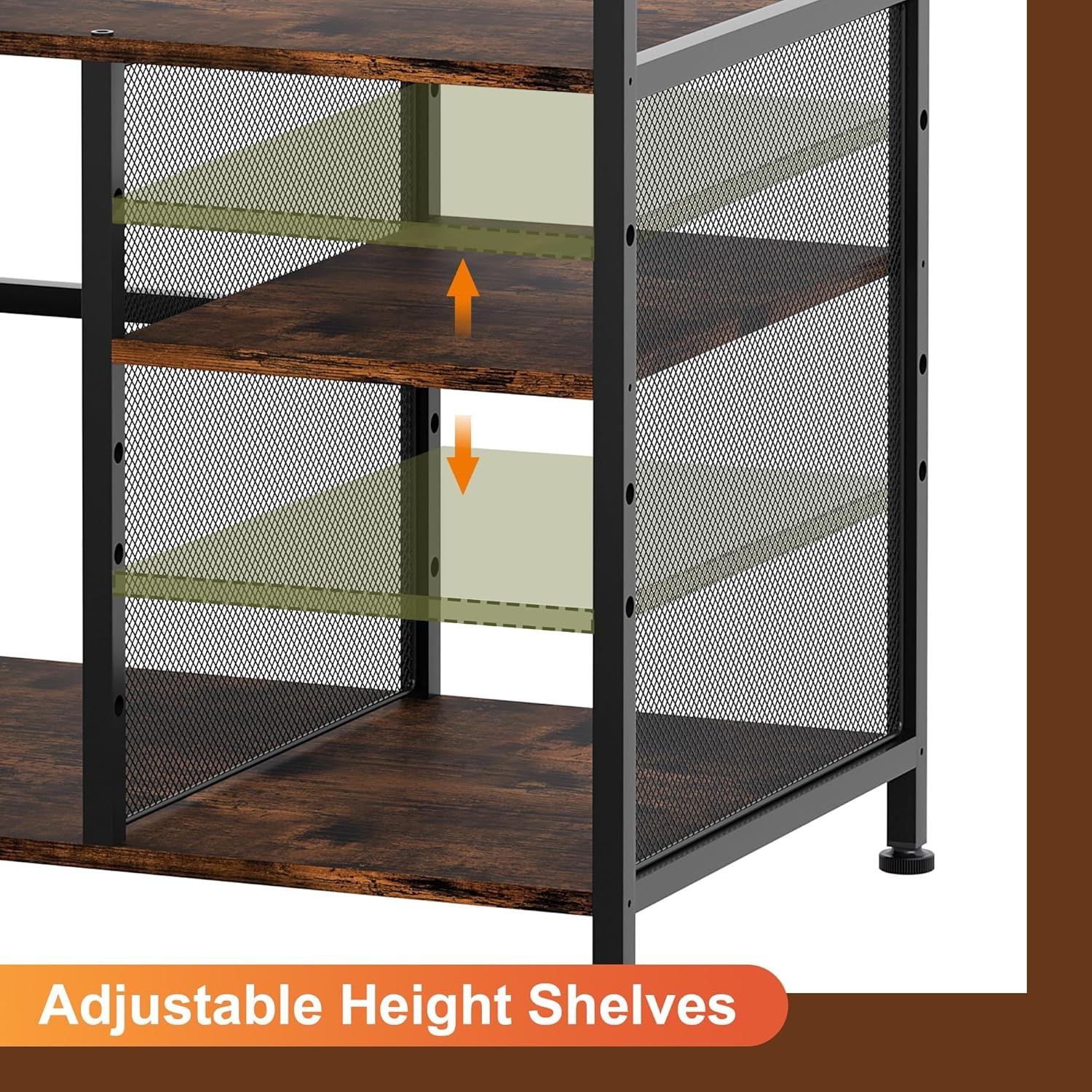 TQVAI Printerstandaard met 4 Opbergplanken - Ruimtebesparend & Organisatie (34% Korting!)