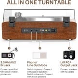 Retrolife Platenspeler 35% Korting - Geel-Bruin