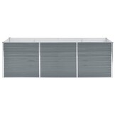 vidaXL Verhoogde Plantenbak Grijs Staal 240x80x77 cm - 34% Korting!