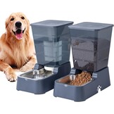 5L Honden- & Kattenvoeder & Waterdispenser Set - Donkergrijs - 33% Korting