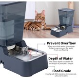 5L Honden- & Kattenvoeder & Waterdispenser Set - Donkergrijs - 33% Korting