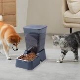 5L Honden- & Kattenvoeder & Waterdispenser Set - Donkergrijs - 33% Korting