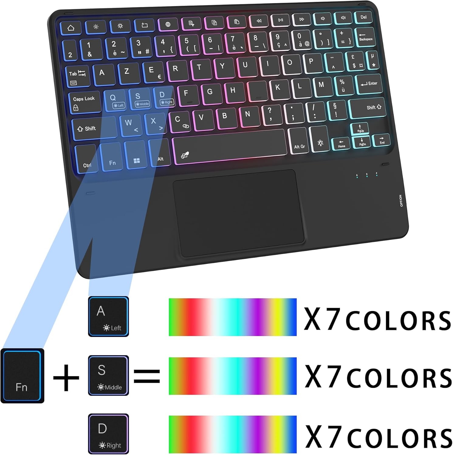 Verlicht Toetsenbord Hoes met Trackpad & Penhouder - 29% Korting!