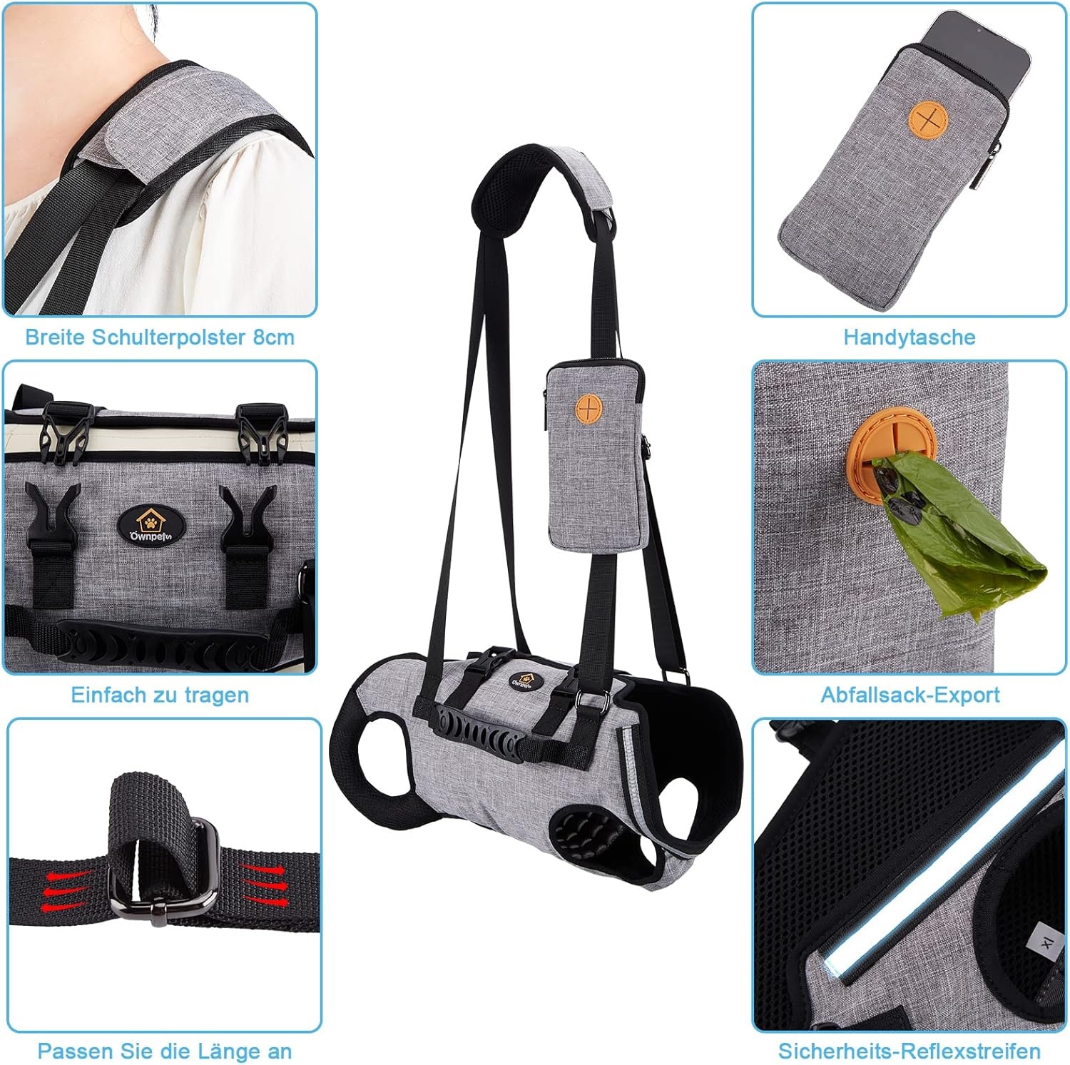 Ownpets Draaghulp XXL Grijs - 34% Korting