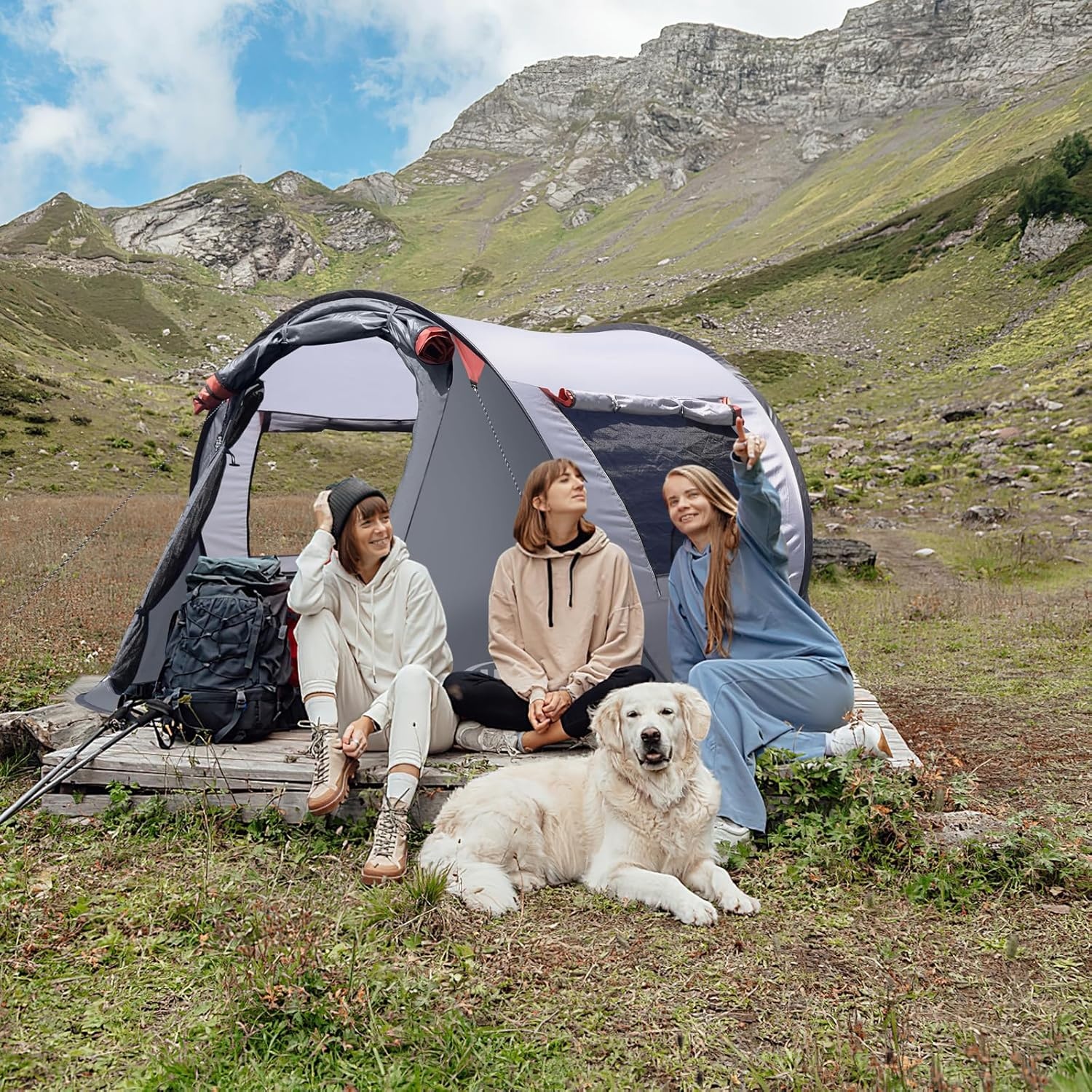 Pop-up Tent 3 Pers. - 34% Korting - Direct Opzetbaar