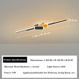 Dimbare LED Wandlamp Zwart 65cm - 29% Korting