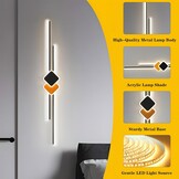 Dimbare LED Wandlamp Zwart 65cm - 29% Korting