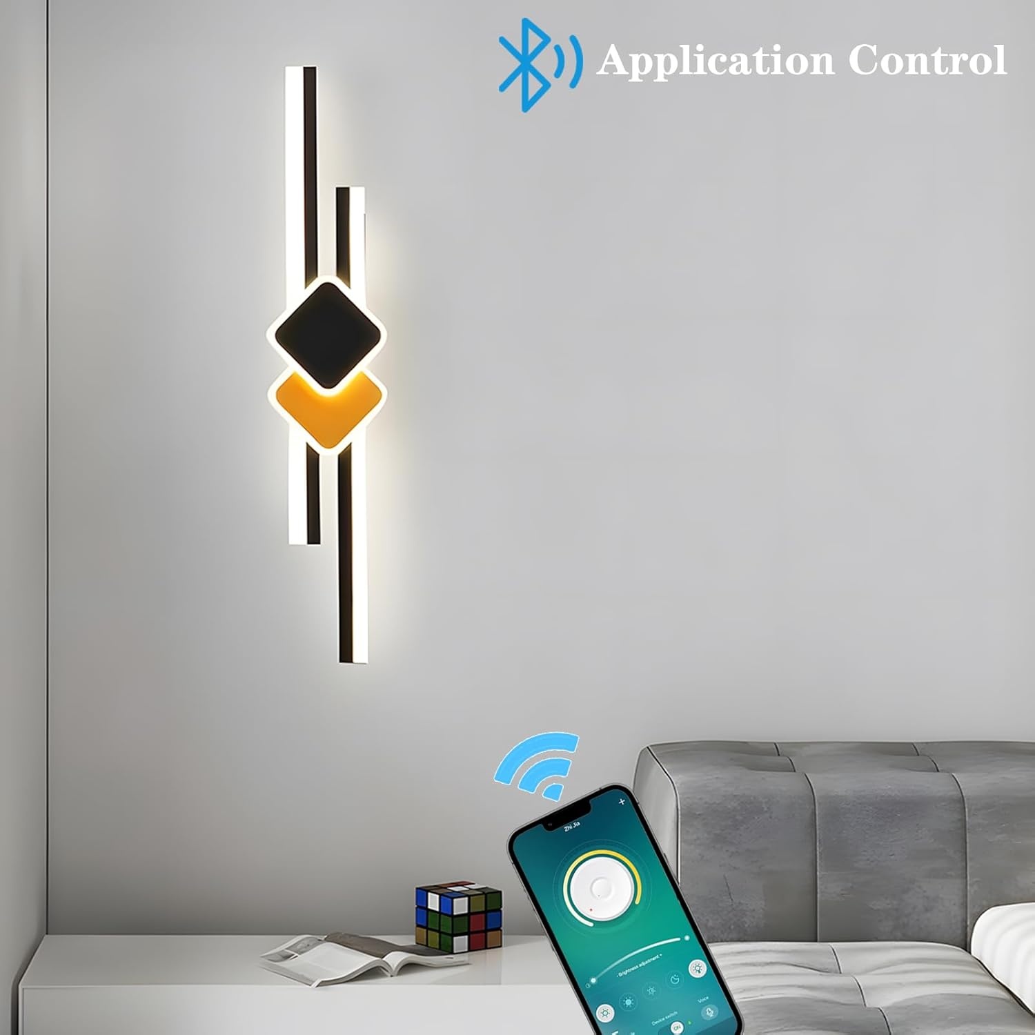 Dimbare LED Wandlamp Zwart 65cm - 29% Korting