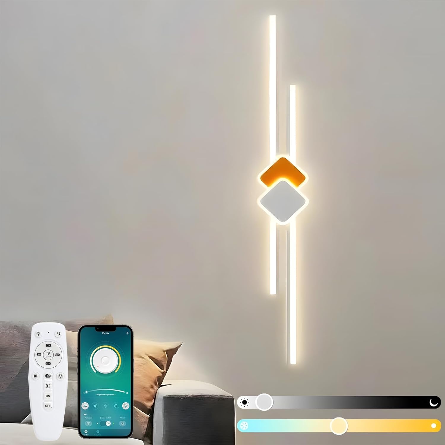 Dimbare LED Wandlamp Zwart 65cm - 29% Korting