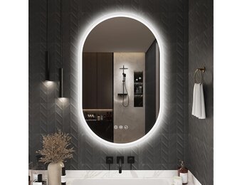 S'bagno Badkamerspiegel 50x80cm Verlichting & Bluetooth - 30% Korting