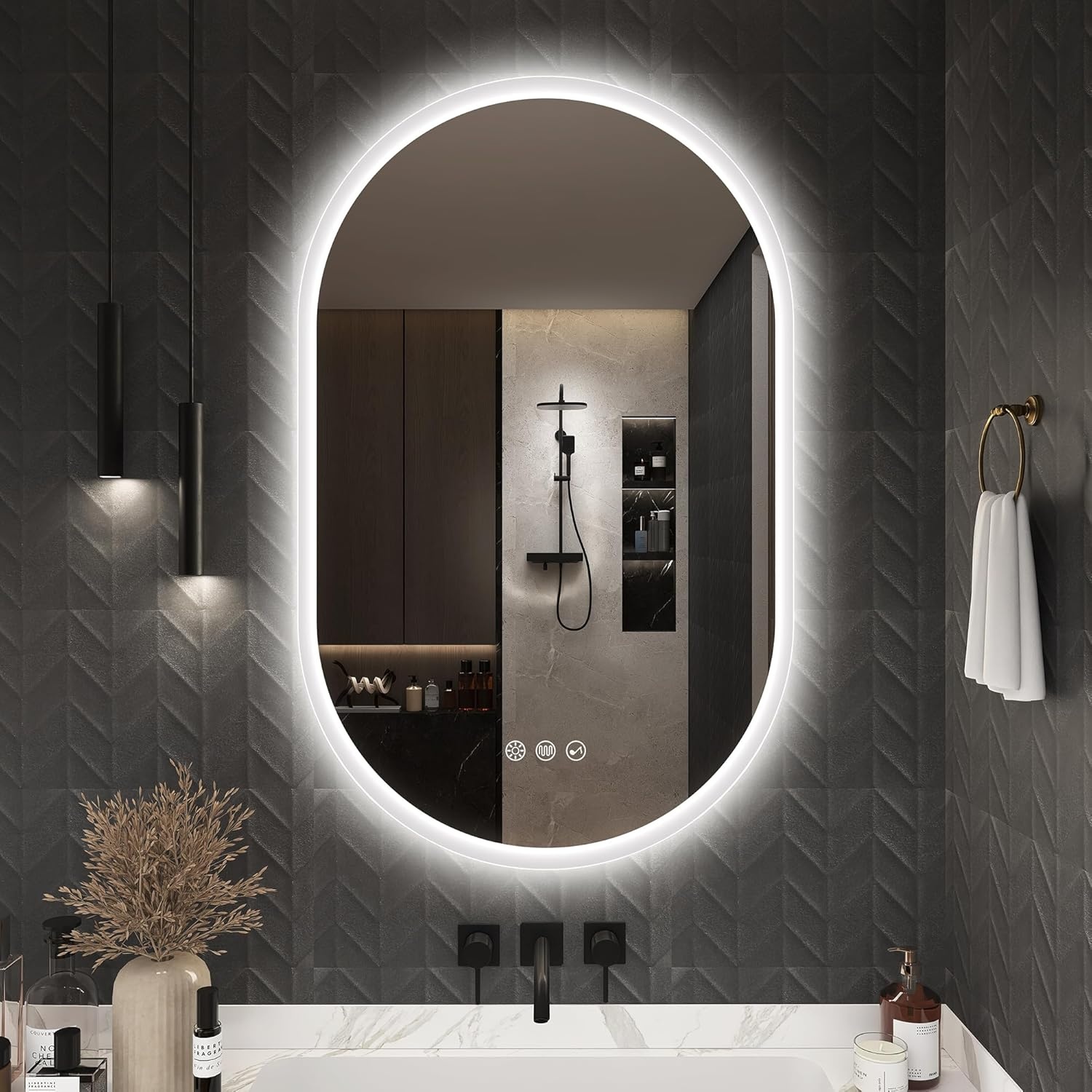 S'bagno Badkamerspiegel 50x80cm Verlichting & Bluetooth - 30% Korting