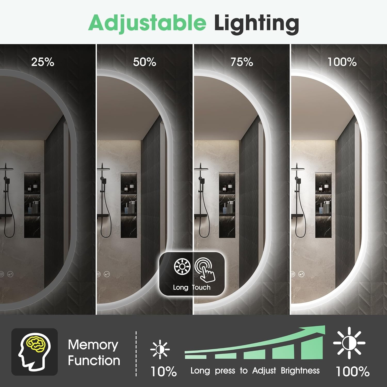 S'bagno Badkamerspiegel 50x80cm Verlichting & Bluetooth - 30% Korting