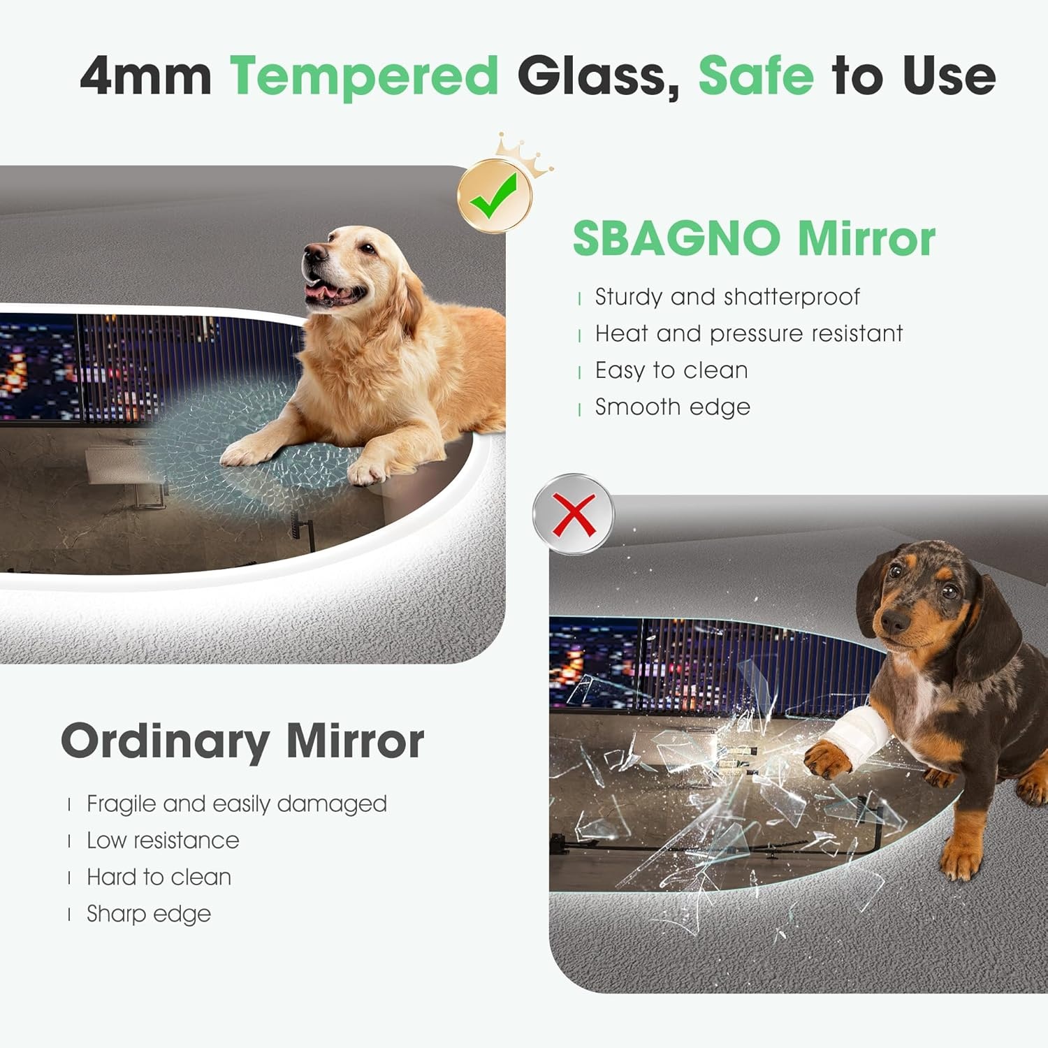 S'bagno Badkamerspiegel 50x80cm Verlichting & Bluetooth - 30% Korting