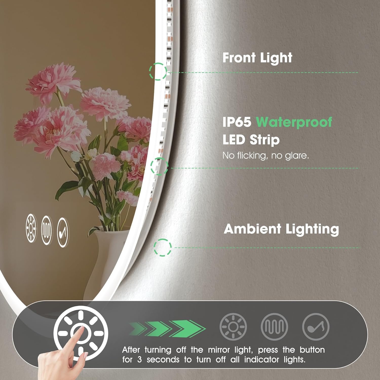 S'bagno Badkamerspiegel 50x80cm Verlichting & Bluetooth - 30% Korting