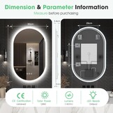 S'bagno Badkamerspiegel 50x80cm Verlichting & Bluetooth - 30% Korting