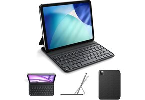 HOU iPad Air 5 Toetsenbord Hoes - Zwart - 29% Korting!