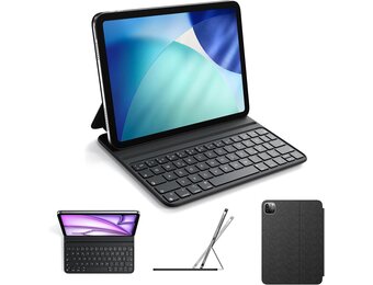 HOU iPad Air 5 Toetsenbord Hoes - Zwart - 29% Korting!