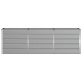 vidaXL Plantenbak Lichtgrijs 160 x 40 x 75 cm Staal