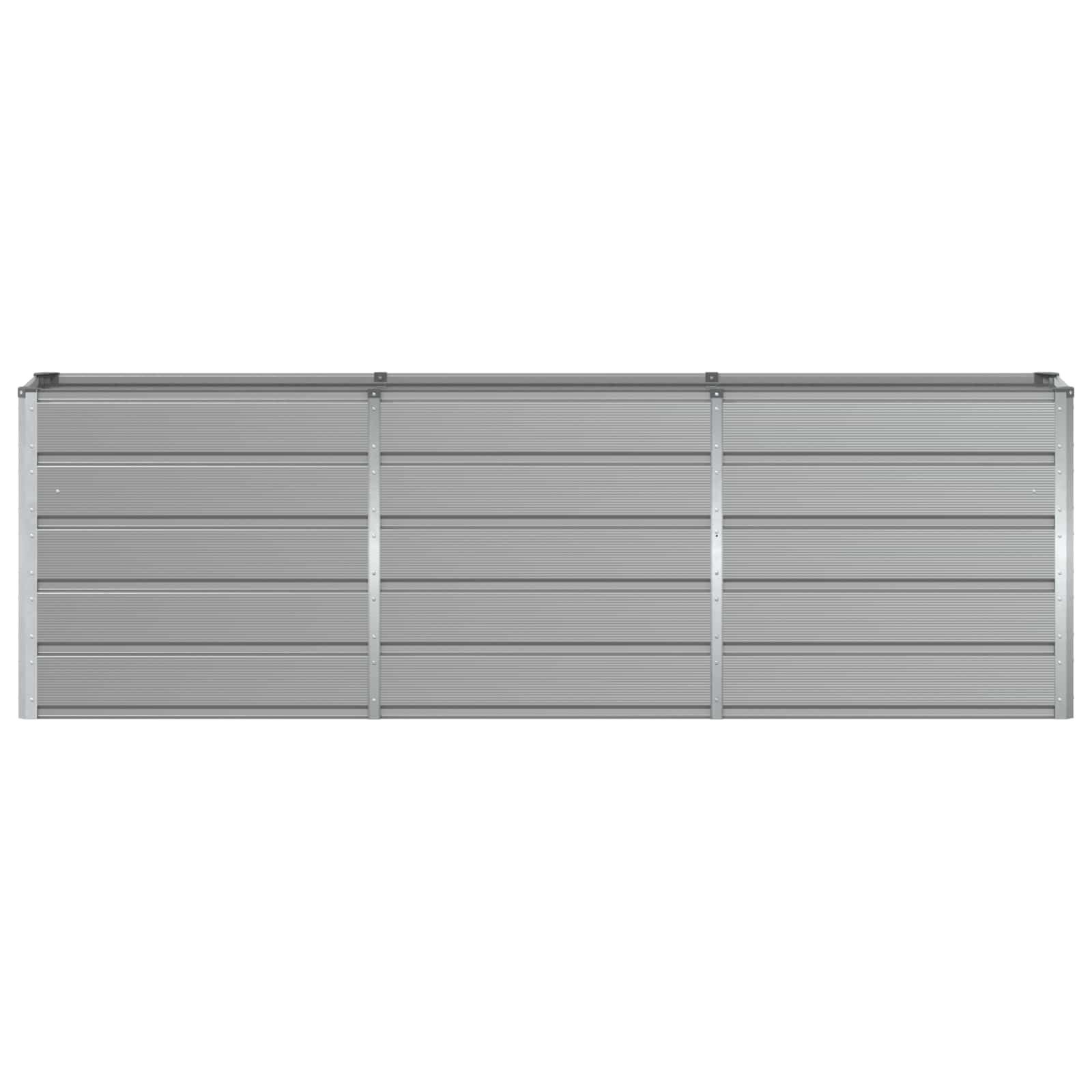 vidaXL Plantenbak Lichtgrijs 160 x 40 x 75 cm Staal