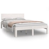 vidaXL Bedframe Grenenhout Wit 120x200 cm - 35% Korting