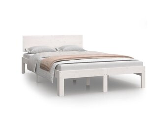 vidaXL Bedframe Grenenhout Wit 120x200 cm - 35% Korting