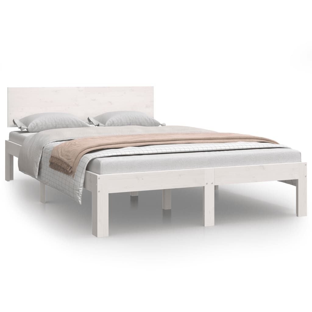 vidaXL Bedframe Grenenhout Wit 120x200 cm - 35% Korting