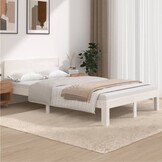 vidaXL Bedframe Grenenhout Wit 120x200 cm - 35% Korting