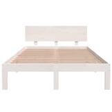 vidaXL Bedframe Grenenhout Wit 120x200 cm - 35% Korting