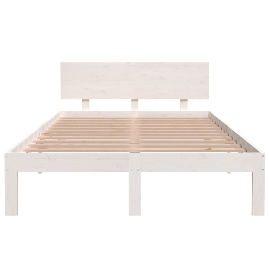 vidaXL Bedframe Grenenhout Wit 120x200 cm - 35% Korting