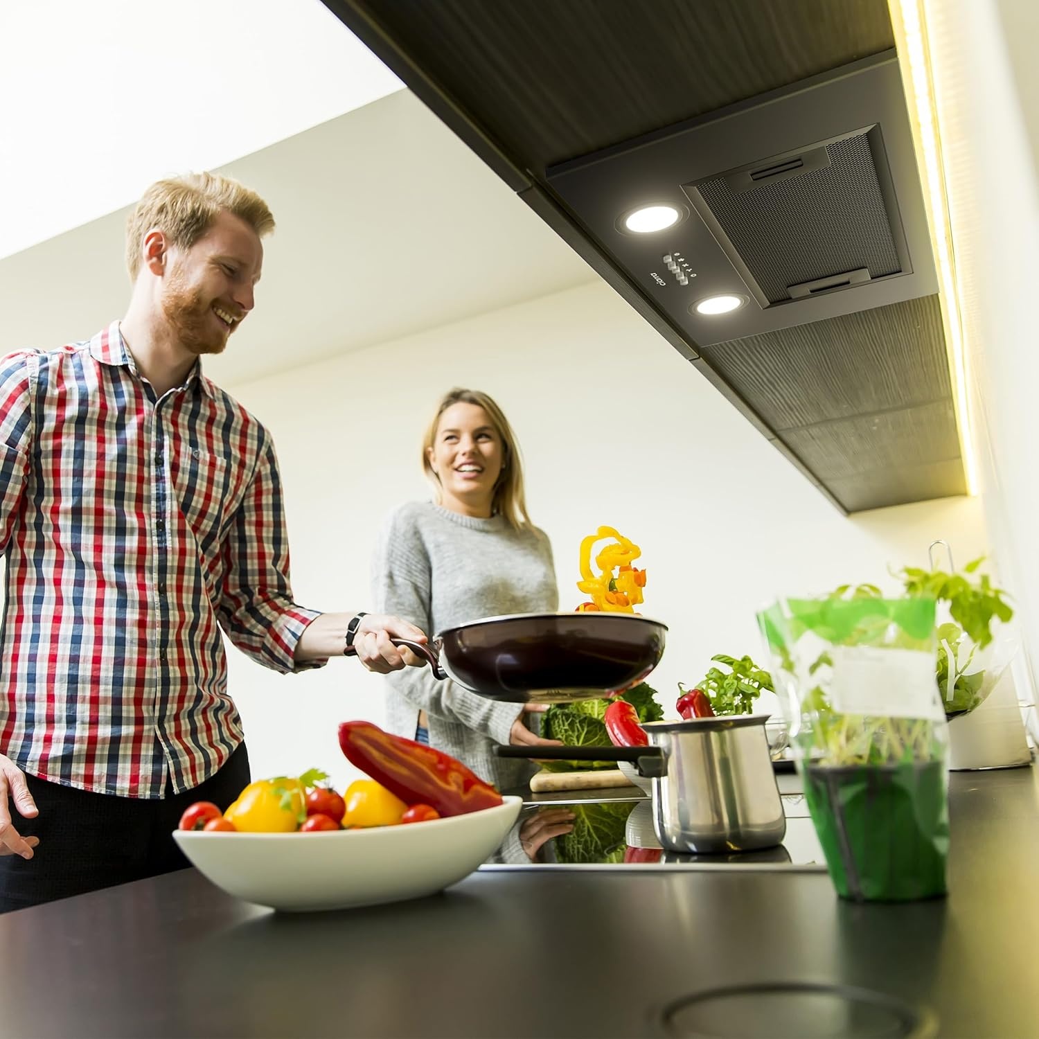 CIARRA Afzuigkap 52cm Zwart - 34% Korting!