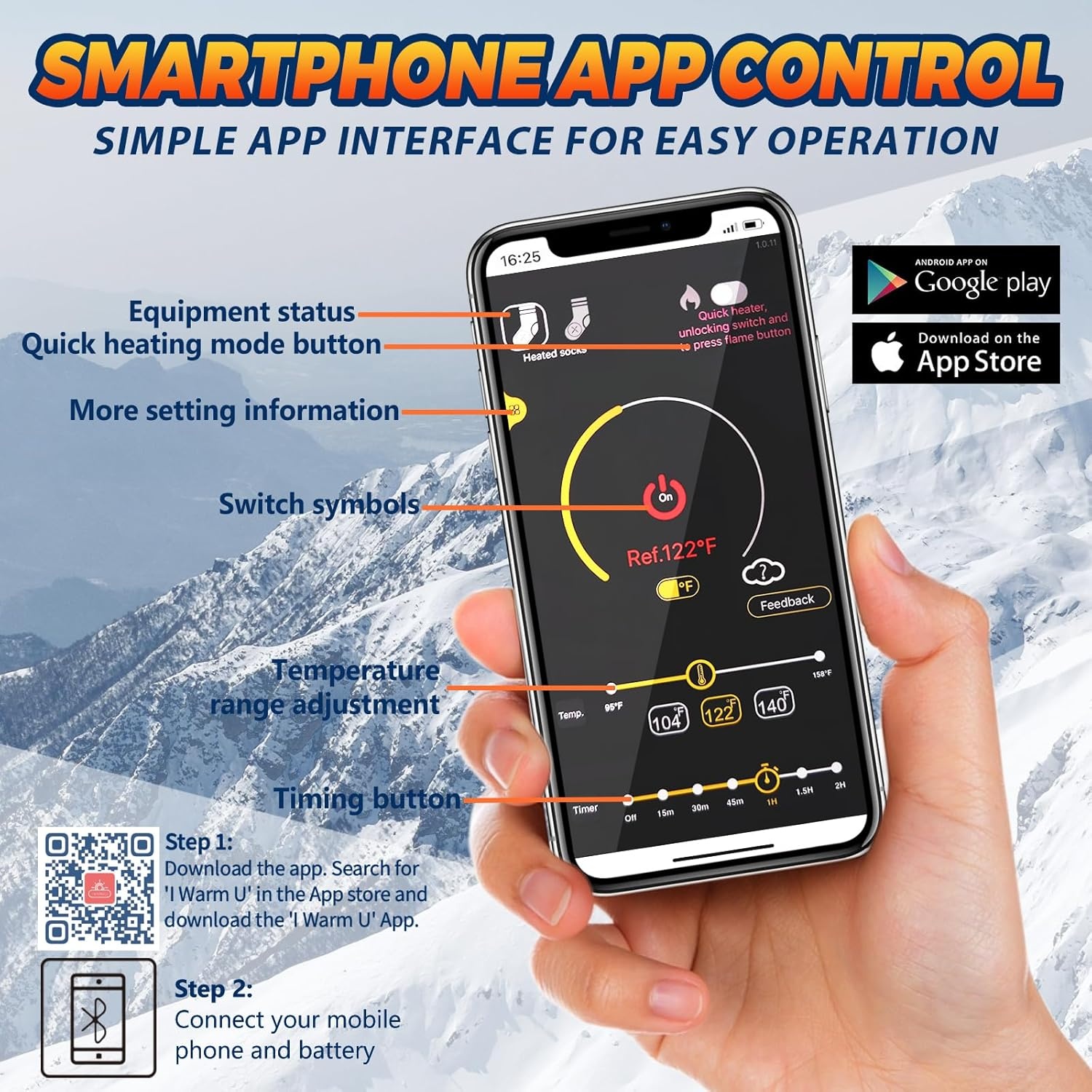 Verwarmde Sokken (36-48) - 5000 mAh - 29% Korting!